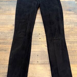 SPRWMN Black Suede Ankle Leggings Size XS